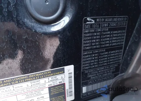 2017 Jaguar F-Pace 35T Prestige из США, поврежденный, VIN SADCK2BV2HA092623